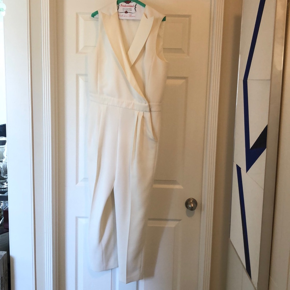 Rachel Zoe Ivory Tuxedo Style Jumpsuit